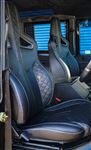 Elite Sports Seat Pair Heated Diamond XS Black Leather White Stitch - EXT340DXSL - Exmoor
